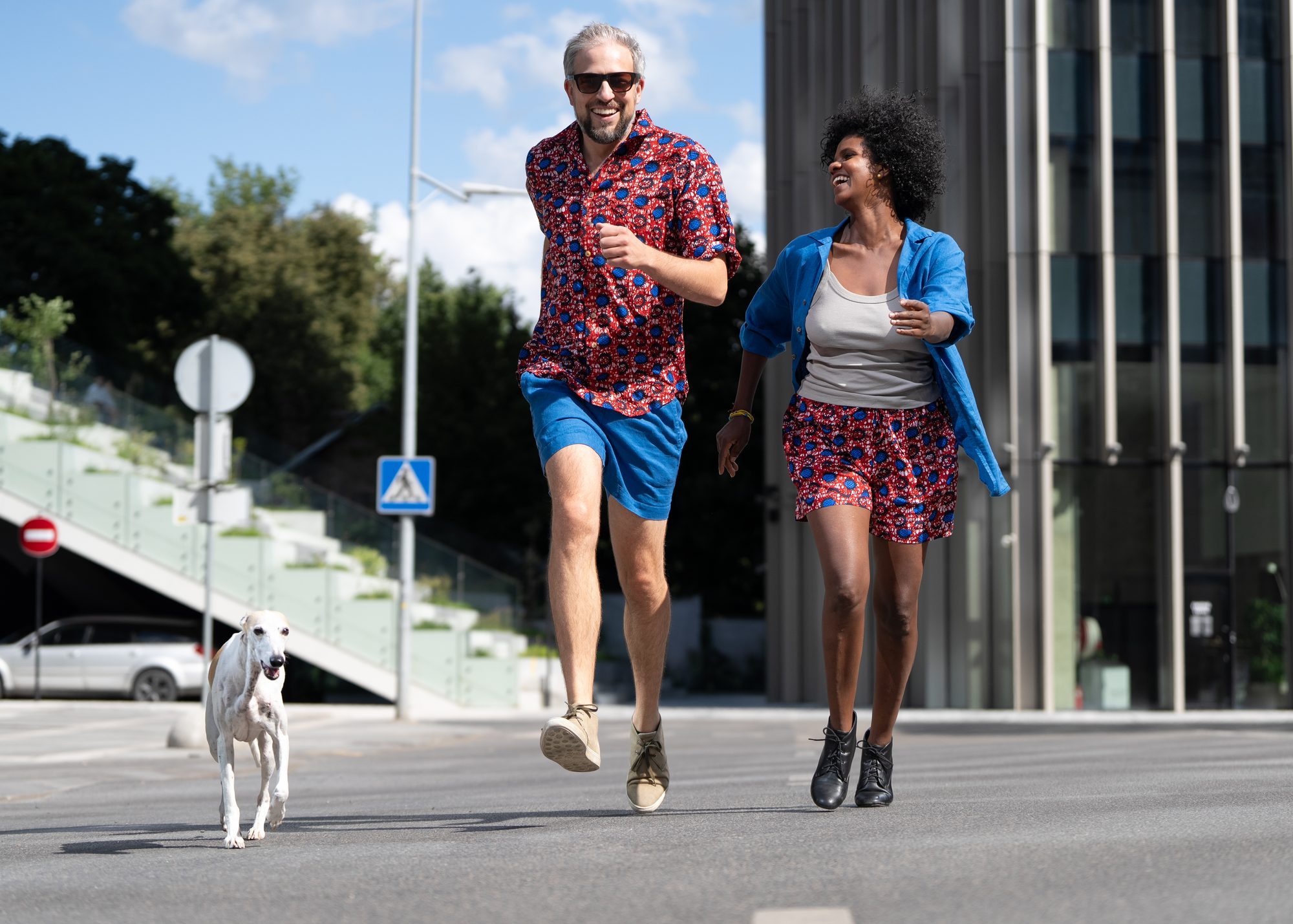 Running through the city